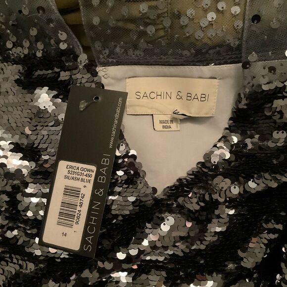 Sachin + Babi Womens Erica High Shine Gown Dress Pockets - Picture 14 of 14